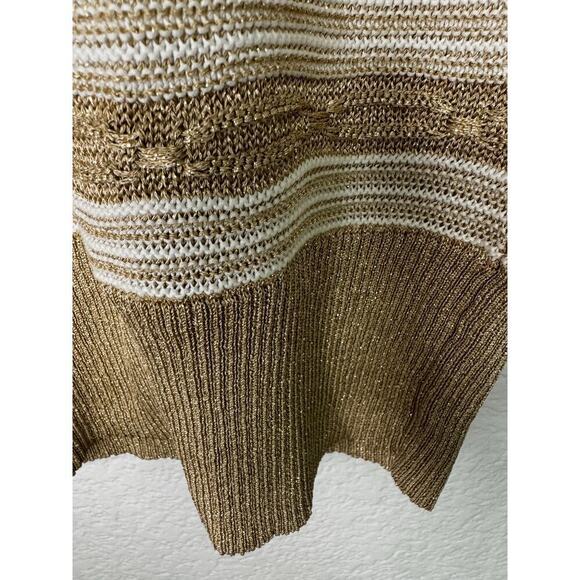 Etcetera Short Sleeve Gold Sweater Size S - Picture 5 of 5